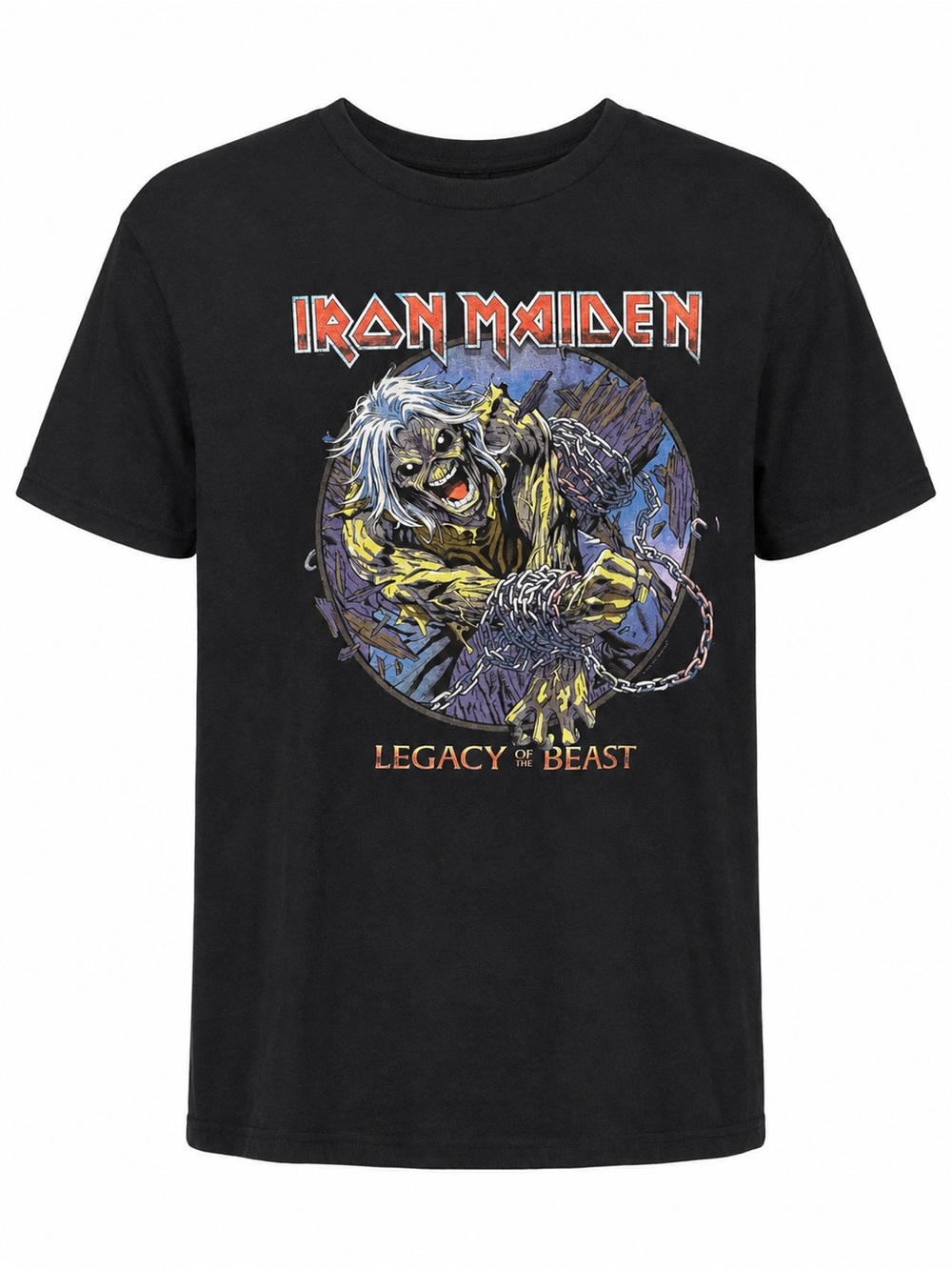 Iron Maiden Legacy of the Beast Eddie Graphic Black Band T-Shirt